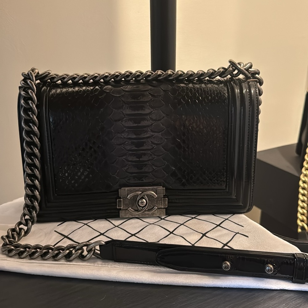 Chanel Python Boy - image 4